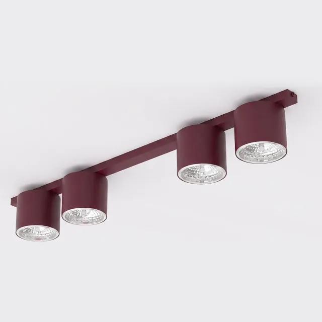 Emibig NANO 4 BURGUNDY - Minimalistische plafondlamp voor sfeervolle verlichting