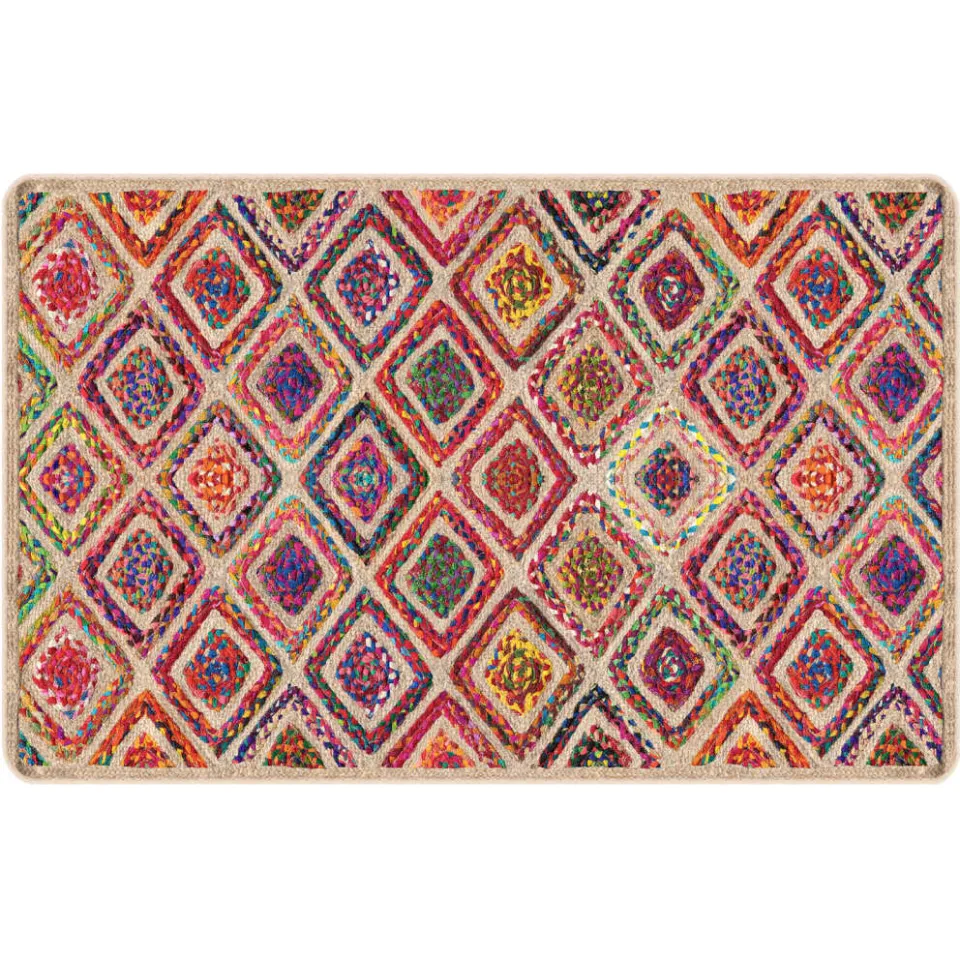 vidaXL Vloerkleed wasbaar 190x300 cm meerkleurig