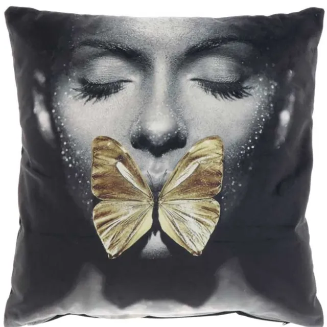 Unique Living D- Unique Living - Kussen SS2022 print 45x45cm dessin 8 Grijs