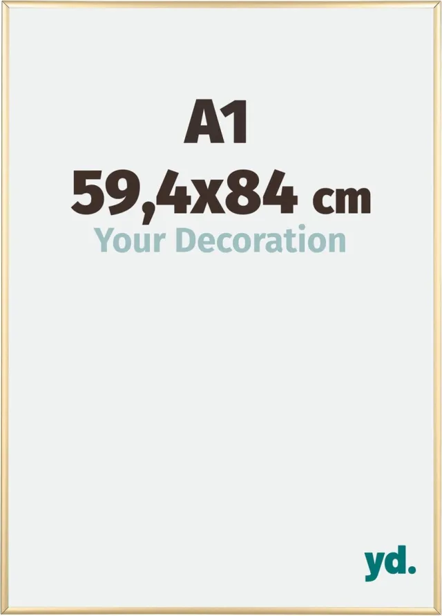 yd. Your Decoration - Fotolijst A1 59,4x84 cm - Aluminium - Goud - Kent