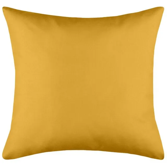 Stof Textile sierkussen Hawaii - okergeel - 40 x 40 cm - bank kussens - binnen/buiten - polyester