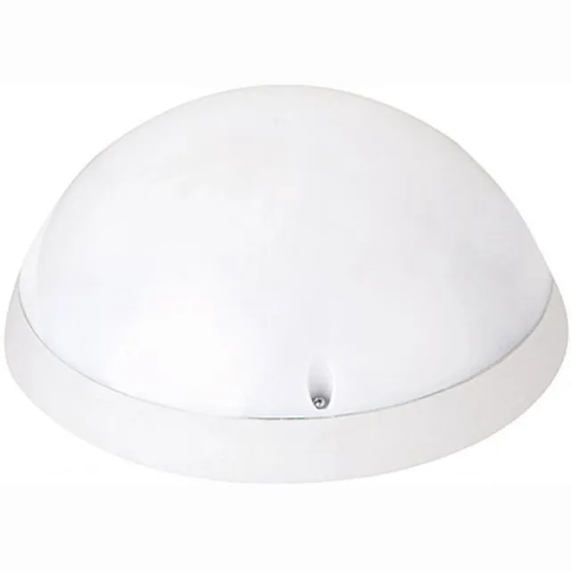 BES LED LED Plafondlamp met Bewegingssensor - Opbouw Rond 12W - Waterdicht IP54 - Helder/Koud Wit 6400K - 360° - Mat Wit Kunststof