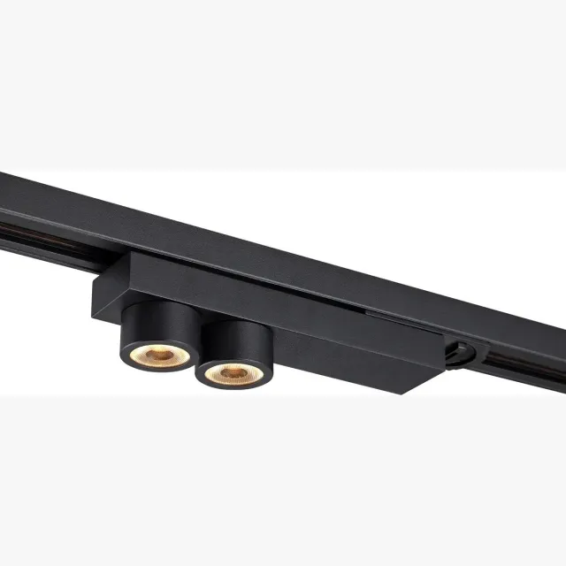Fantasia Jutai LED-insert voor Infinitus railsysteem, 9,3W dimbare LED, 699 lumen, 2700K warm wit, zwart aluminium