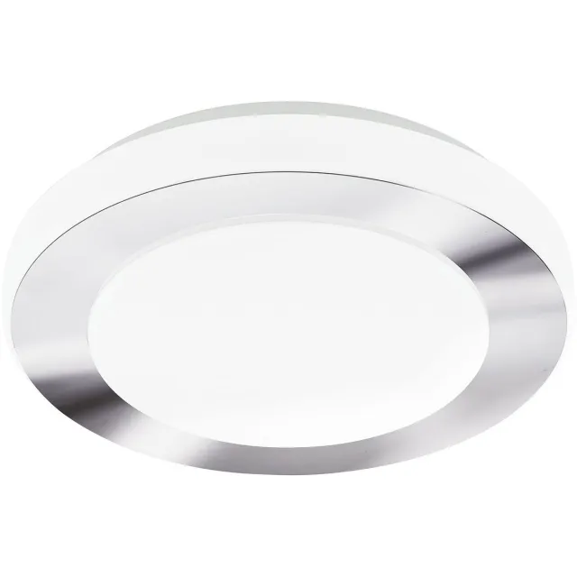 Licht Erlebnisse Licht-Erlebnisse - Led Carpi - LED - Plafonnière - IP44 - 3000K - 1100lm - van - Staal kunststof - in - wit chroom - Wandlamp Badkamer wit|chroom