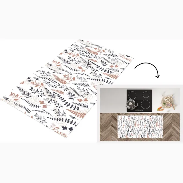 KitchenYeah Keukenloper - Loper keuken - Bladeren - Bloemen - Design - Keukenloper vinyl multicolor