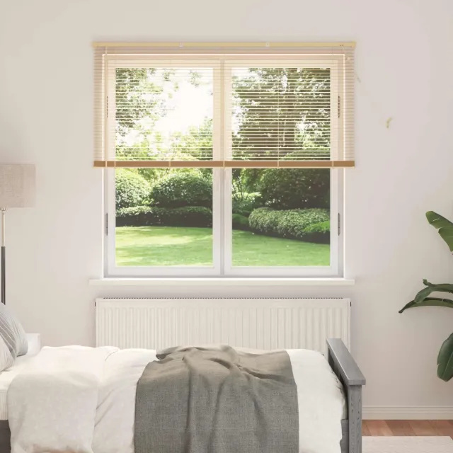 vidaXL Venetiaanse jaloezie Lichtbruin met Patroon 150 x 150 cm 25 mm