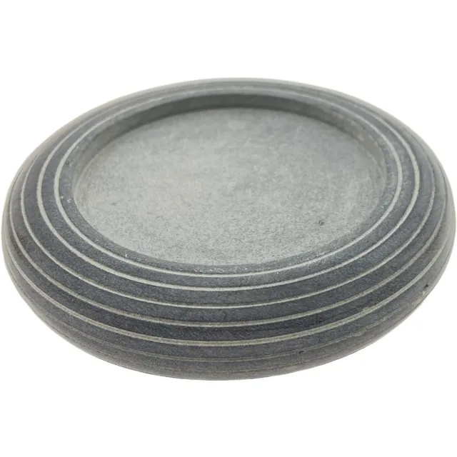PTMD Kaarsenhouder Voor Stompkaars - Speksteen - Ø 12 x 2.5 cm Grijs