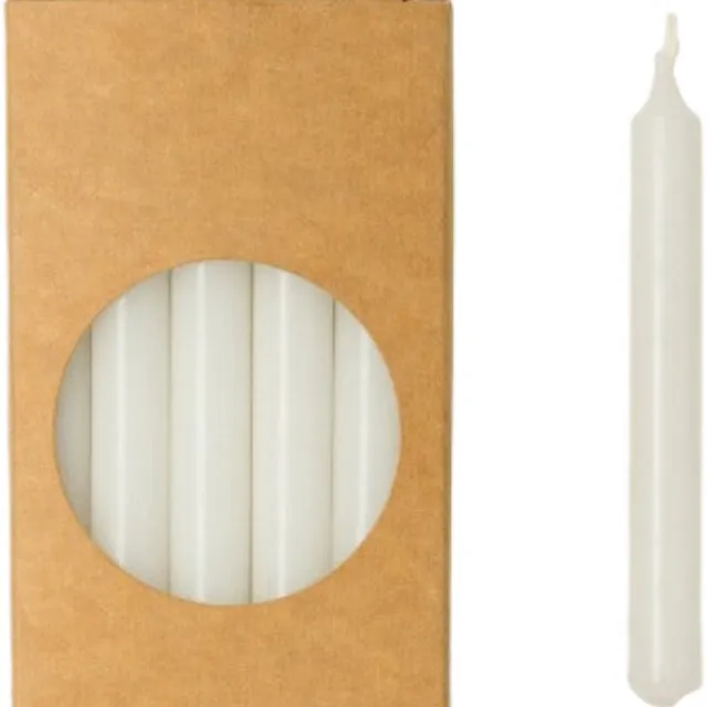 Rustik Lys Wit - Potloodkaarsen Klein - 20 stuks - 1,2 x 10cm