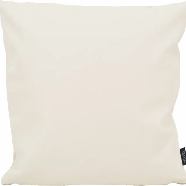 NOVÉE Jax Pearl - Outdoor/Buiten Kussenhoes | 45 x 45 cm | Waterafstotend | PU Leder Crème