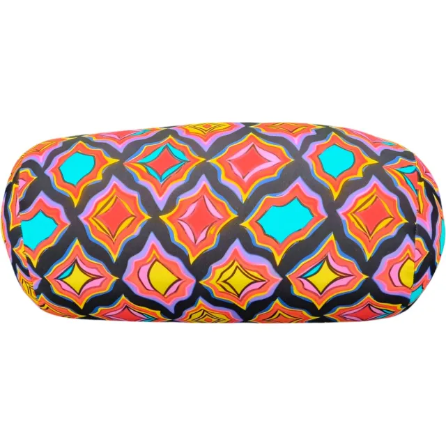 House of Healthbrands My Daily Pillow Rolkussen - Sierkussen Rond Cilinder 17 x 30 cm - mirror mirror-design - Stevig en zacht - Mooie print - Gevuld met microgranulaat - Vormvast & Wasbaar - Ideaal voor op de bank, bed, auto of op reis - Inclusief Wasnet Zwart