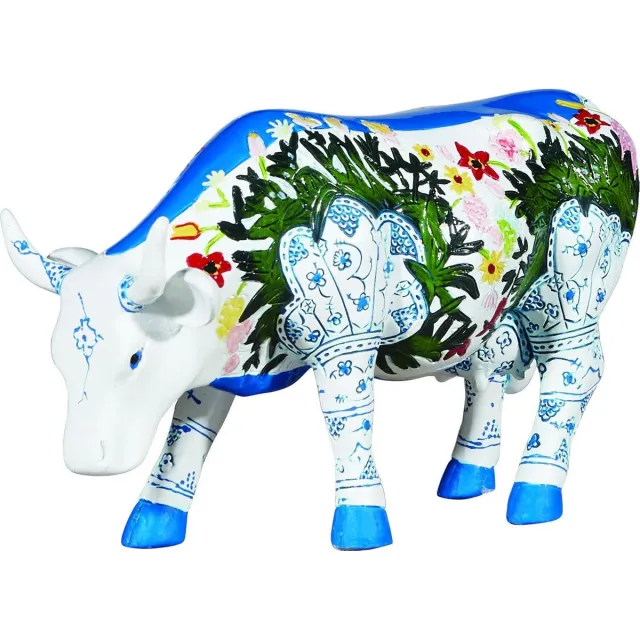 cowparade Musselmalet | Medium blauw/groen/wit