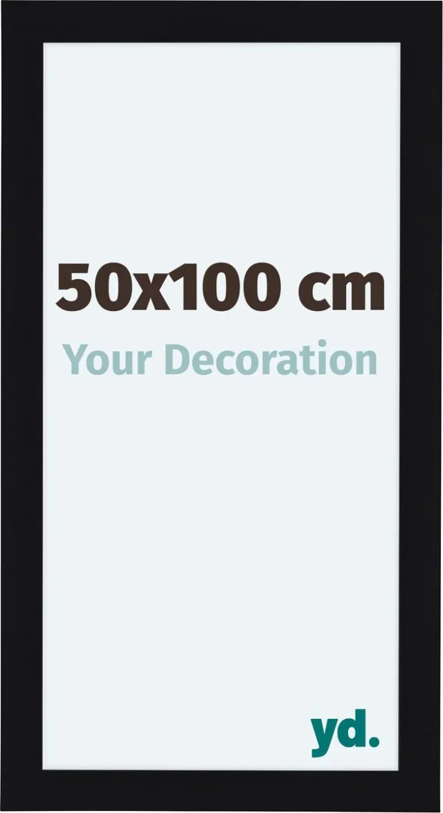 yd. Your Decoration - Fotolijst 50x100 cm - MDF - Zwart Hoogglans - Como