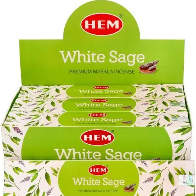 HEM White Sage wierook 15gr pak bruin