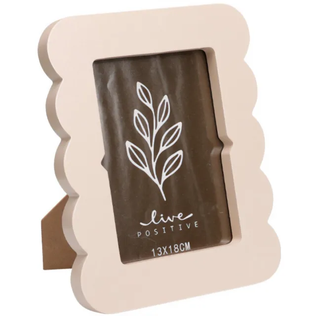 Home & Styling Collection Fotolijst met golvende rand BASE, 18,5 x 2,2 x 23,3 cm taupe