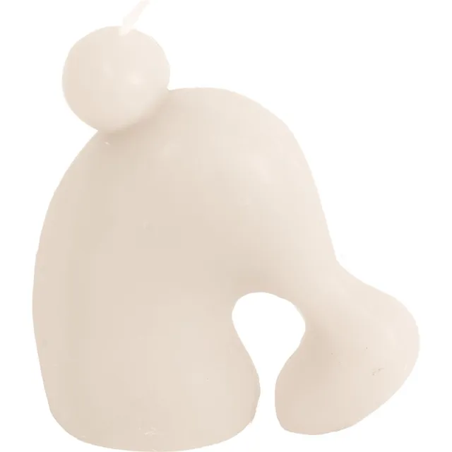 homebound by ky Kaars organisch beige | 11x5x10,5cm | figuurkaars organisch