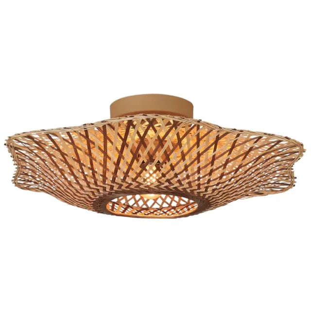 Good&Mojo Plafondlamp Madura bamboe/kap ø44x12cm nat/bruin