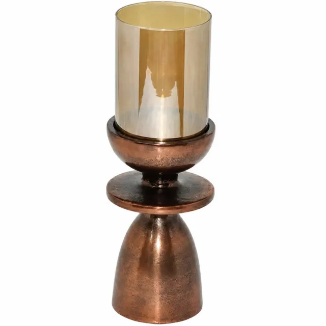 Colmore by Diga Windlicht-Fabian-Metallic Brown- 18x51 cm metaal bruin