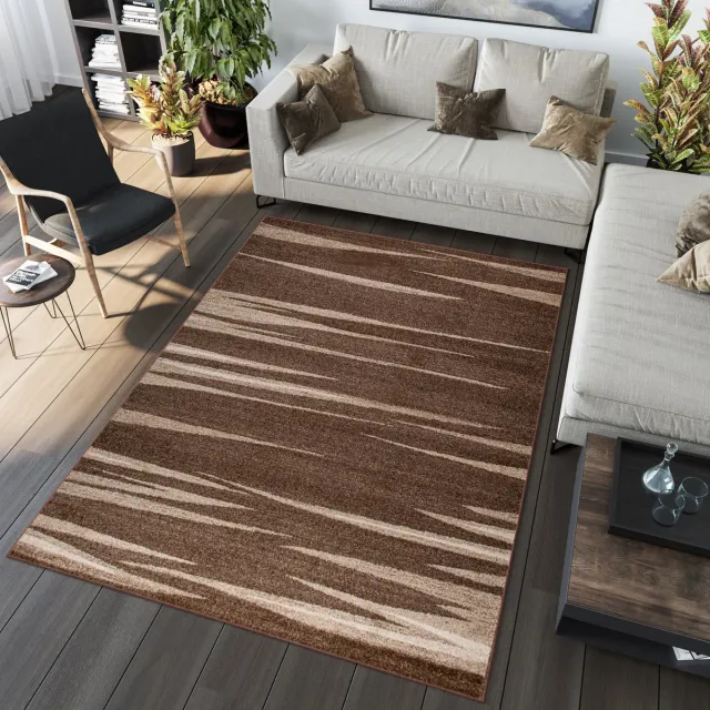 Tapiso Sari Vloerkleed Tapijten Karpetten Slaapkamer Maat- 140x190 Bruin 3