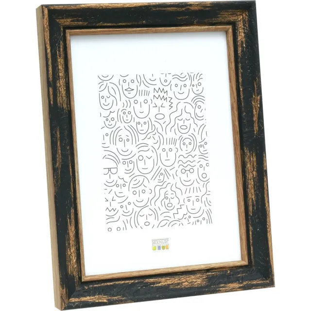 Deknudt Frames fotolijst S46TG2 - zwart verweerd hout - foto: 10x15 cm
