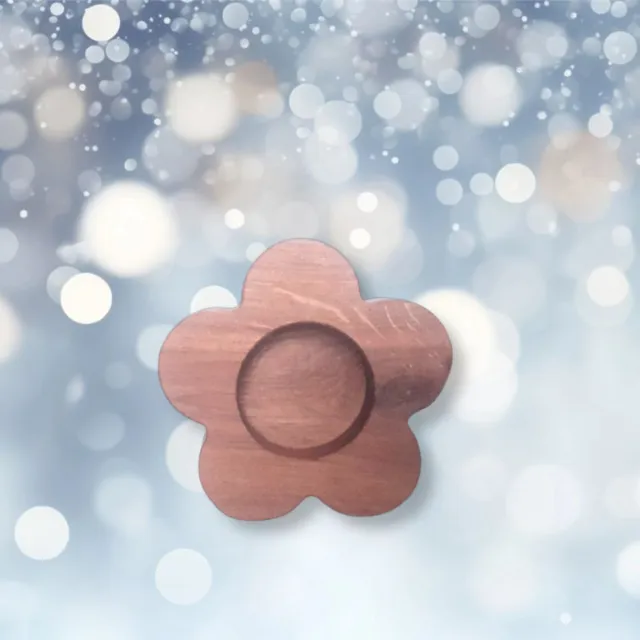 Moai Thûs Waxinelichthouder bloem - kerst - waxinelichthouder hout