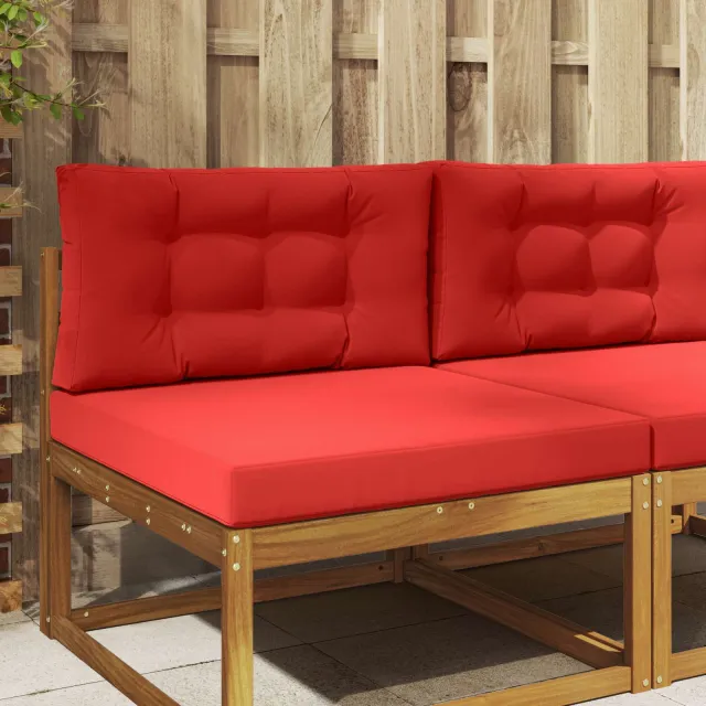vidaXL Buiten bankkussen Stof Rood 80 x 80 cm