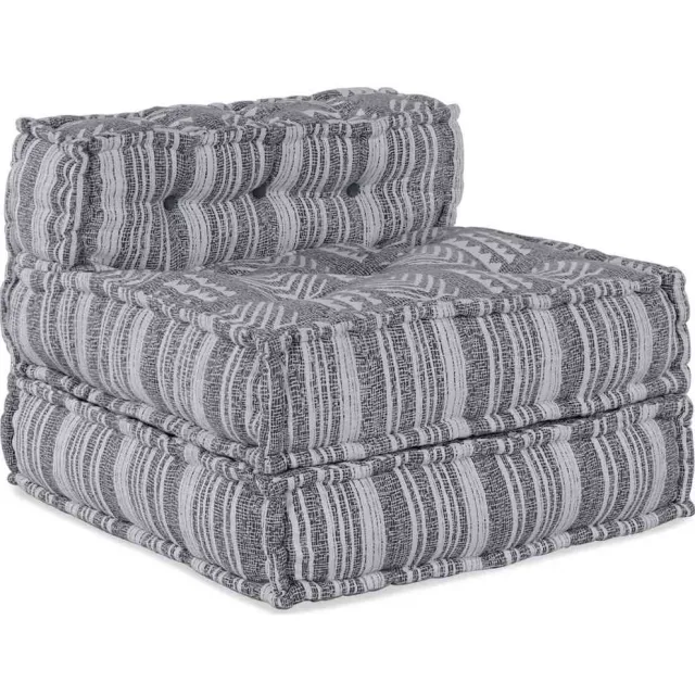 vidaXL Modulair Sofabet Stof Grijze Print 70 x 70 x 56 cm Grijs