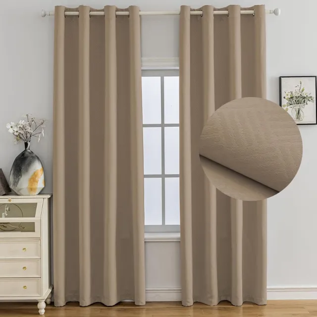 ZRNS® Gordijnen met Ringen - Verduisterend en Isolerend Kant en Klaar - Set van 2 - 140 x 240 cm Geel
