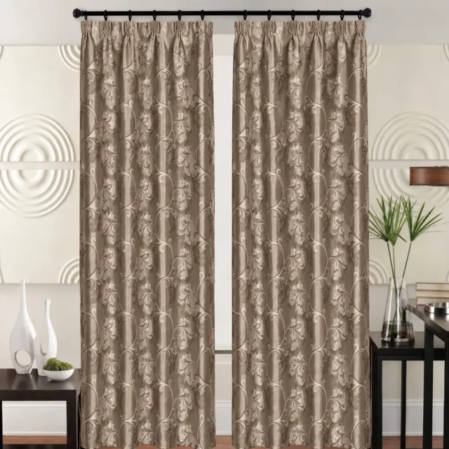 SB Line Kant En Klaar Gordijn - Met Plooiband - 140x240 cm - Bruin