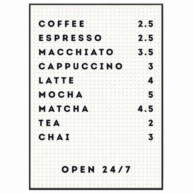 No Filter Keuken posters - 30x40 cm / A3 formaat - Coffee menu Poster / Koffie menu - Koffie art - Keuken decoratie - Cadeau koffieliefhebber Koffie 30x40