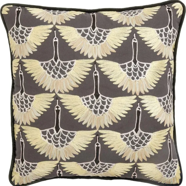 Nordal Sierkussen Birds geel 48 x 48 Taupe