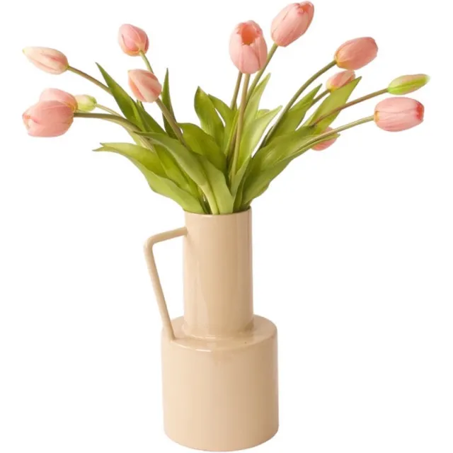 Winq Boeket Kunsttulpen Roze - 15stuks - Tulpen 40cm - kunsttulpen z.roze