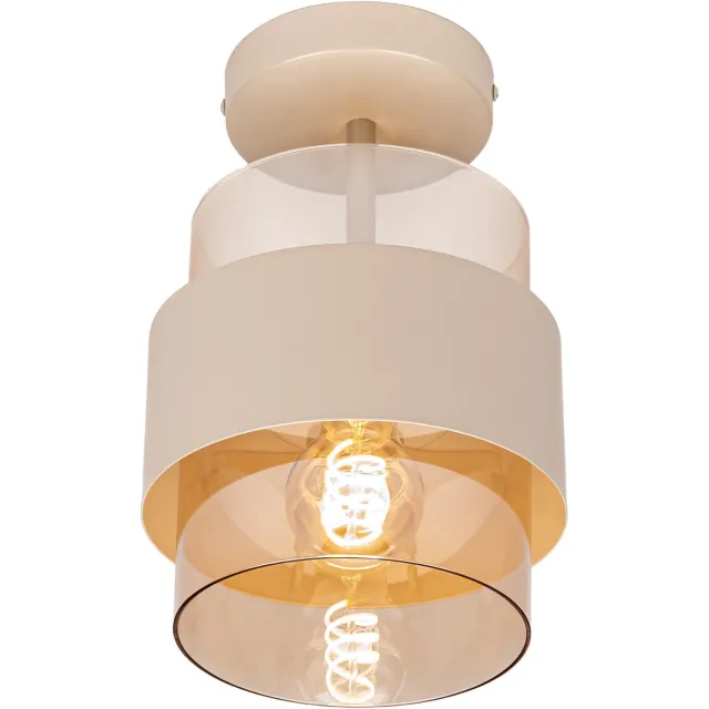 Lumidora Plafondlamp 75519 - Plafonniere - EIXAMPLE - E27 - Beige - Zand - Metaal - ⌀ 18 cm