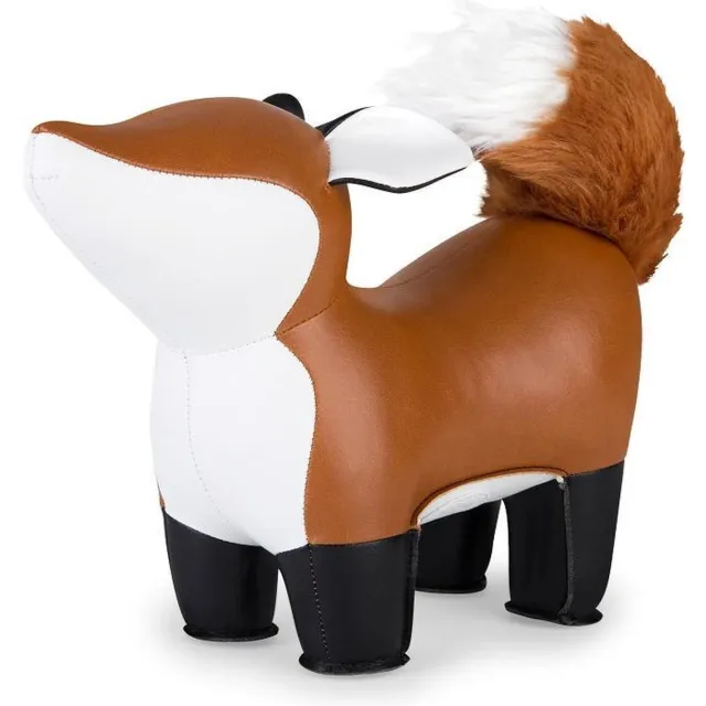 Zuny boekensteun fox furi tan/white BRUIN