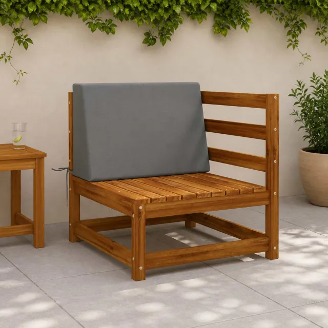 vidaXL Rugkussen SOEST 100% Polyester Grijs 60 x 20 x 40 cm