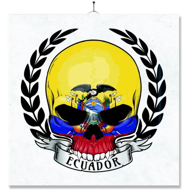 MC Living Tegel Met Opdruk | Schedel | Vlag | Ecuador Ontwerp 2