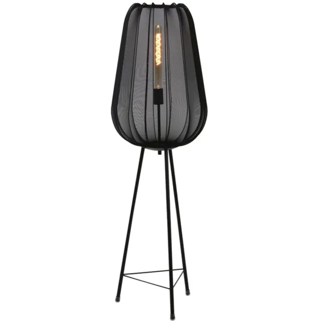 Light & Living Vloerlamp driepoot Plumeria zwart