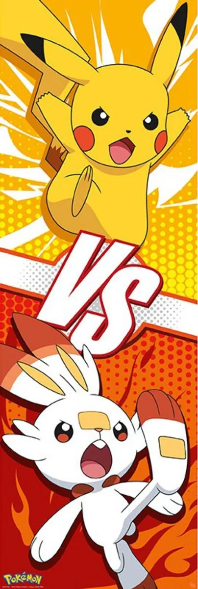 ABYSTYLE Poster Pokémon - Pikachu and Scorbunny 53x158cm divers