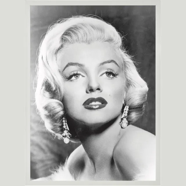 Esque Poster In Witte Lijst - Marilyn Monroe - Zwart/Wit - Large 70x50 cm - Vintage - Movie