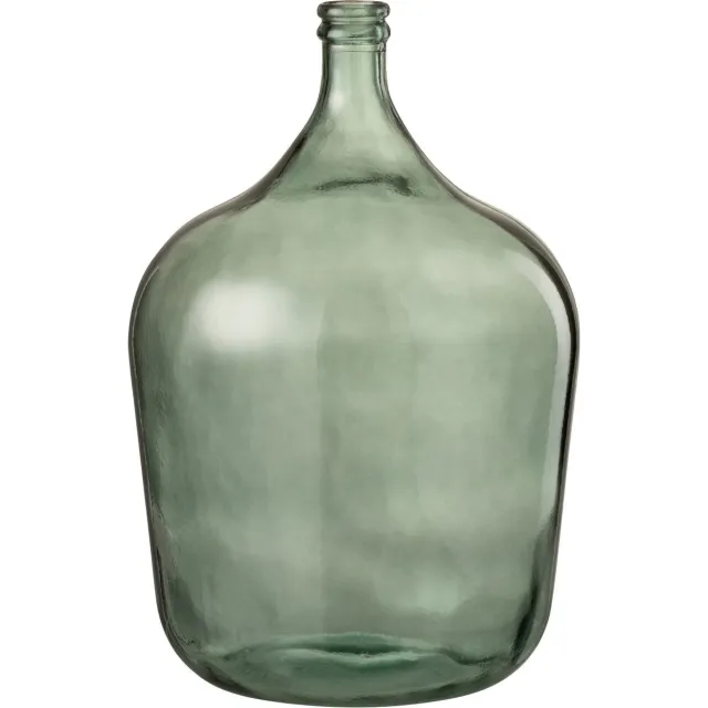 J-Line vaas Karaf - glas - groen - large - Ø 37 cm