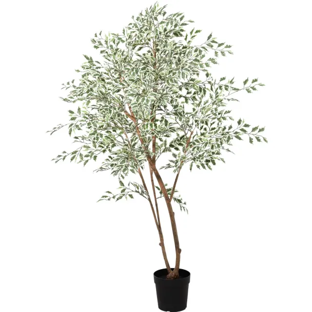 Florafy Kunstplant Ficus Benjamina Variegata 185cm - Kunstplanten voor binnen - Onderhoudsvrij Groen