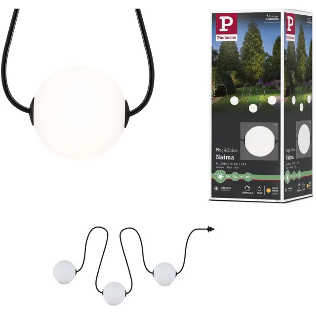 Paulmann Plug & Shine LED-lichtketting Naima Uitbreidingsset