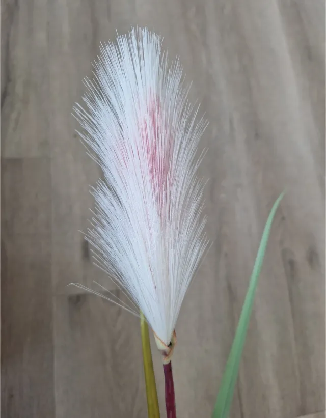 Mica Decorations 3x - Rietgras/pluimgras kunstplant losse steel - takken - roze/witte pluim - 72 cm Groen