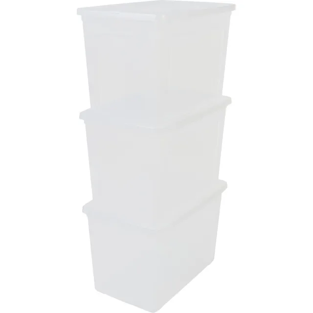 IRIS Clearbox Opbergbox - 70L - Kunststof - Transparant - Set van 3