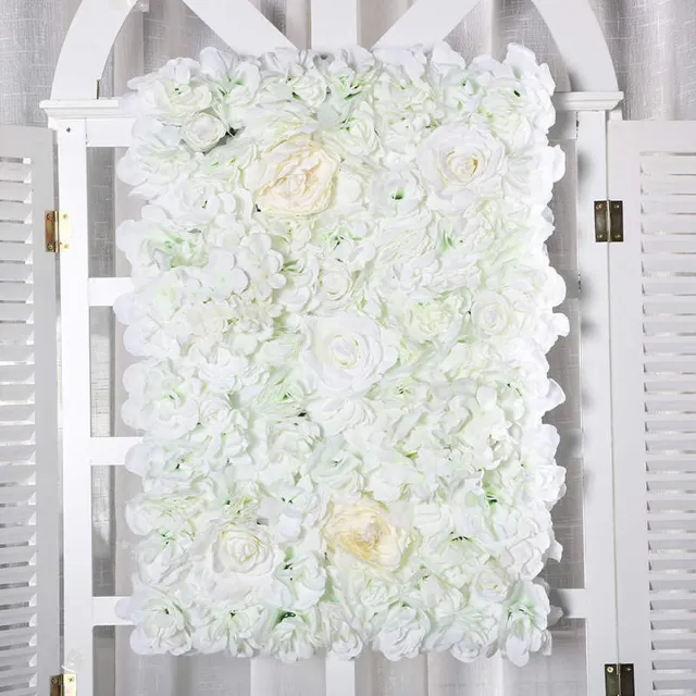JMKA flowerwall - bloemenwand - bloemenmuur- Kunstbloemen- bloemen- kunstbloemen voor binnen- kunstplant- Nepbloemen- boeket WIT/WIT