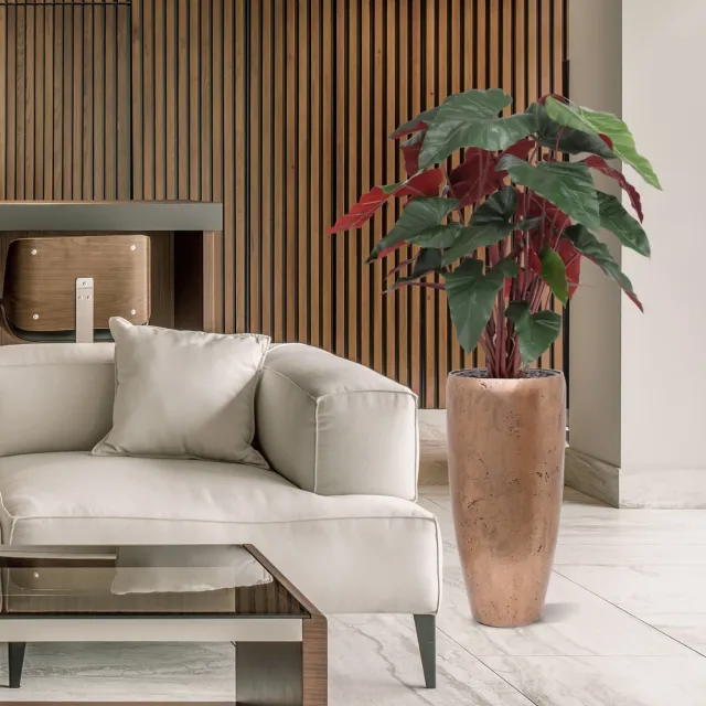 maxifleur Kunstplanten Philodendron XL kunstplant Deluxe 120cm Burgundy Groen