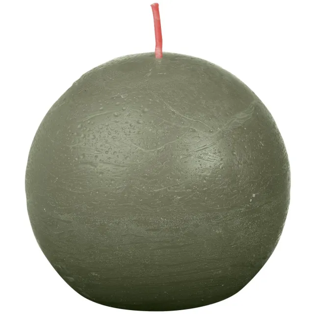 Bolsius Rustiek bolkaars - Ø76mm - Fresh Olive Groen