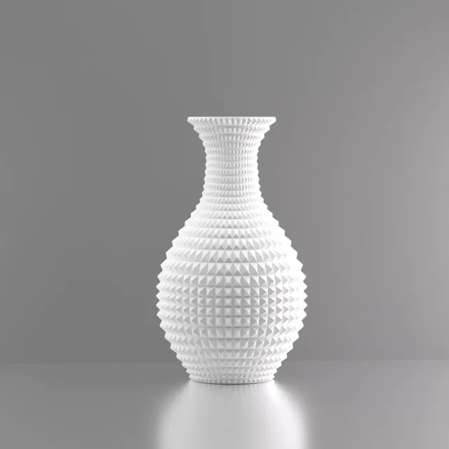 3d-gezellig Avontuur - Vaas - Waterdicht - Wit - Maat 25 cm - Kunststof - Modern - Bloemenvaas - 100% gerecycled PLA (bioplastic)