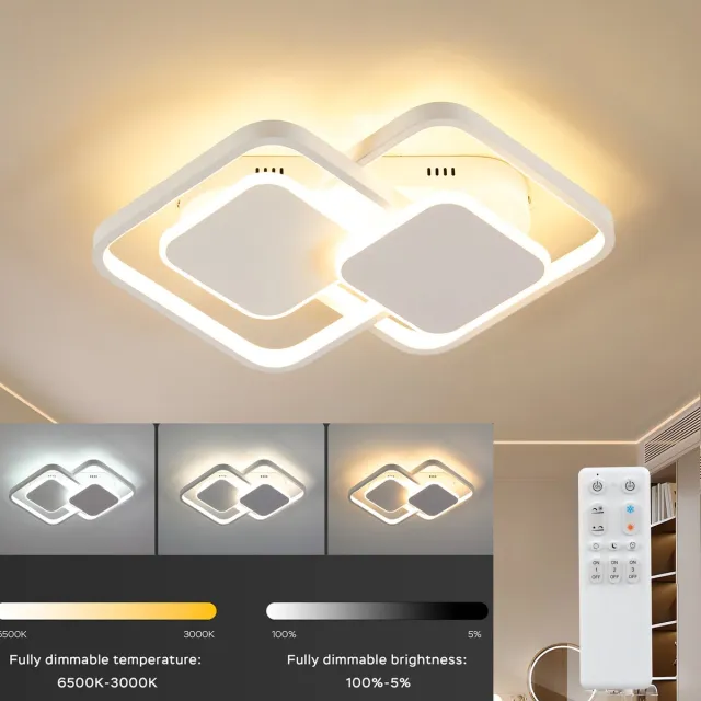 ANTENLICHT Led Plafondlamp Dimbaar met Afstandsbediening - Plafonniere - Wit - 3000K-6500K - 3.300LM - 32W - Modern - led lamp - Woonkamer - Kamer - Eetkamer - Eettafel - Keuken - Slaapkamer - Cafe - Restaurant -Horeca