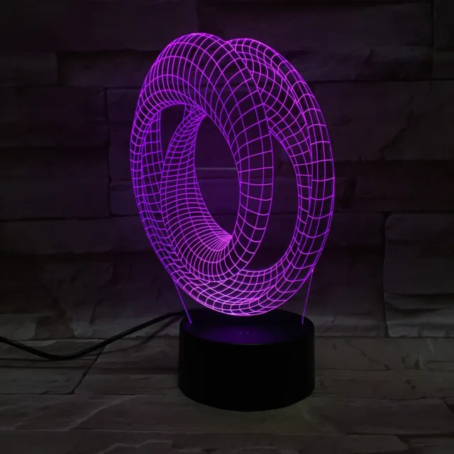 MC Living 3D Led Lamp Met Gravering - RGB 7 Kleuren - Illusie