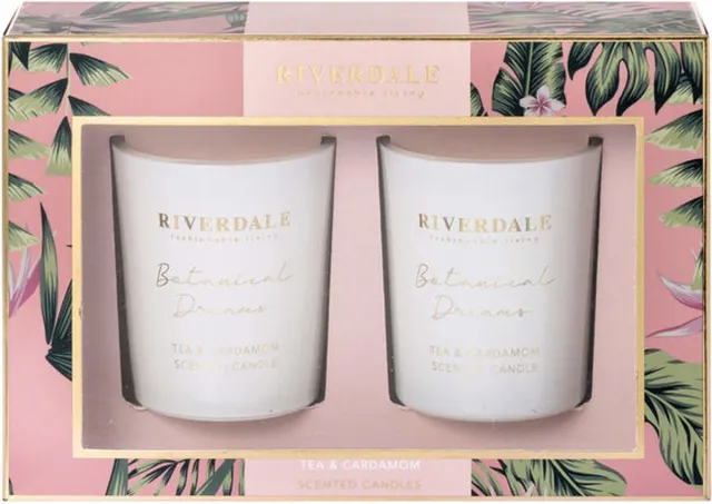 Riverdale geurkaarsjes Lola giftset Tea & Cardamom Roze